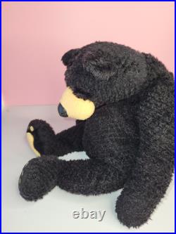 Vintage 1996 Bearfoots Black Plush Bear Jeff Fleming Big Sky Carvers Stuffed Toy