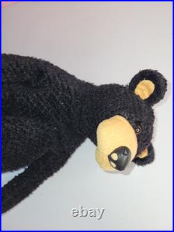 Vintage 1996 Bearfoots Black Plush Bear Jeff Fleming Big Sky Carvers Stuffed Toy