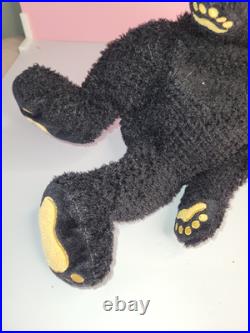 Vintage 1996 Bearfoots Black Plush Bear Jeff Fleming Big Sky Carvers Stuffed Toy