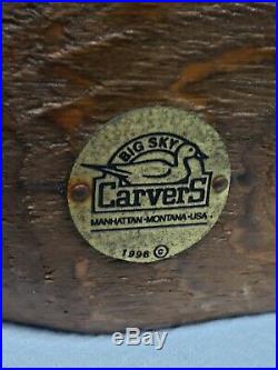 Vintage 1996 Big Sky Carvers Large 16 Wood Beaver Scultpture Signed Jb