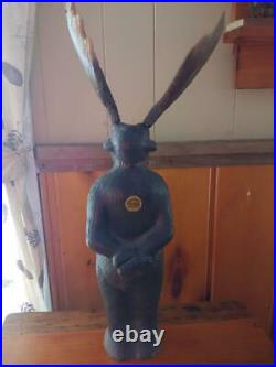 Vintage 1996 Big Sky Carvers Wood Pine Carved Melvin Moose Antlers Sculpture