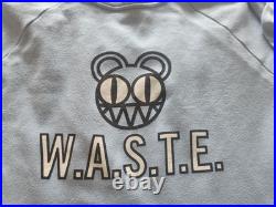 Vintage 1999 WASTE W. A. S. T. E Radiohead Sky Blue Bear Head Long Sleeve T-Shirt XL