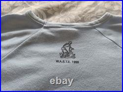 Vintage 1999 WASTE W. A. S. T. E Radiohead Sky Blue Bear Head Long Sleeve T-Shirt XL