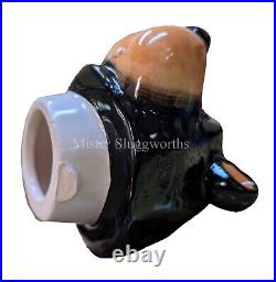 Vintage Barefoots Black Bear Yogi Bruin 7 Ceramic Porcelain Honey Teapot Rare