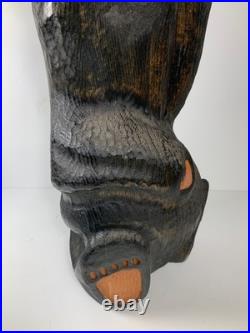 Vintage Big Sky Bears Jeff Fleming Carved Wood Waving Bear Mikey 13 in
