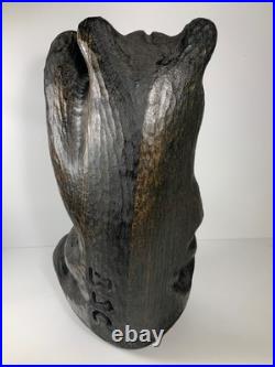 Vintage Big Sky Bears Jeff Fleming Carved Wood Waving Bear Mikey 13 in
