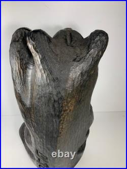 Vintage Big Sky Bears Jeff Fleming Carved Wood Waving Bear Mikey 13 in