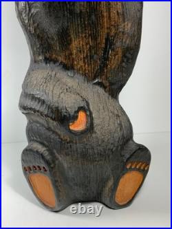 Vintage Big Sky Bears Jeff Fleming Carved Wood Waving Bear Mikey 13 in