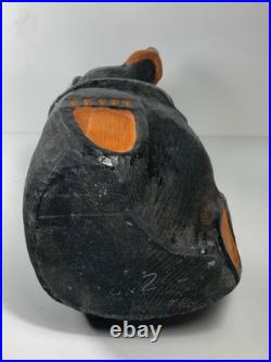 Vintage Big Sky Bears Jeff Fleming Carved Wood Waving Bear Mikey 13 in