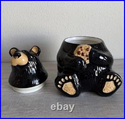 Vintage Big Sky Carvers Bearfoots Black Bear Cookie Jar