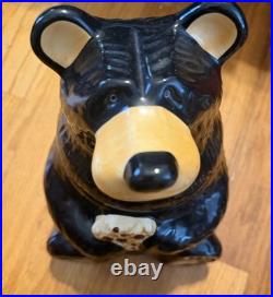 Vintage Big Sky Carvers Bearfoots Black Bear Cookie Jar