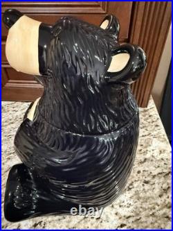 Vintage Big Sky Carvers Bearfoots Black Bear Cookie Jar