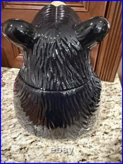 Vintage Big Sky Carvers Bearfoots Black Bear Cookie Jar
