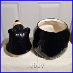 Vintage Big Sky Carvers Bearfoots Black Bear Cookie Jar mint condition