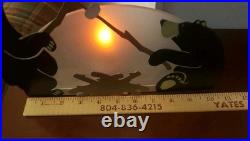 Vintage Big Sky Carvers By Jeff Fleming Bears Roasting Marshmallows Flicker Lamp