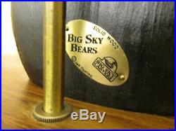 Vintage Big Sky Carvers Rosie Bear Table Lamp Solid Wood Bearfoots Cabin Decor