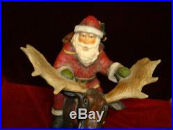 Vintage Big Sky Carvers Santa Rocky Mtn. Reindeer By Stuart Bond # A0316
