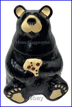 Vintage Jeff Fleming Barefoots Black Bear Yogi Bruin 12 Ceramic Cookie Jar Rare