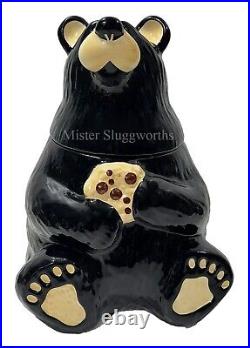 Vintage Jeff Fleming Barefoots Black Bear Yogi Bruin 12 Ceramic Cookie Jar Rare