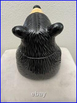 Vintage Jeff Fleming Barefoots Black Bear Yogi Bruin 12 Ceramic Cookie Jar Rare