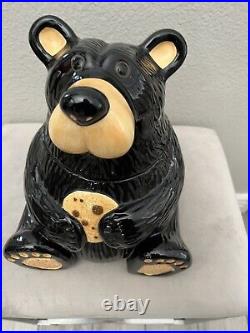 Vintage Jeff Fleming Barefoots Black Bear Yogi Bruin 12 Ceramic Cookie Jar Rare