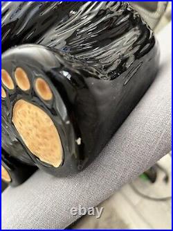 Vintage Jeff Fleming Barefoots Black Bear Yogi Bruin 12 Ceramic Cookie Jar Rare