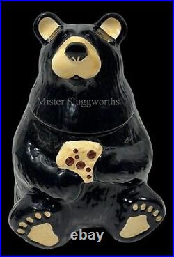 Vintage Jeff Fleming Barefoots Black Bear Yogi Bruin 12 Ceramic Cookie Jar Rare