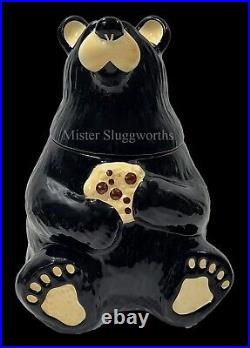 Vintage Jeff Fleming Barefoots Black Bear Yogi Bruin 12 Ceramic Cookie Jar Rare