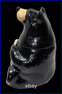 Vintage Jeff Fleming Barefoots Black Bear Yogi Bruin 12 Ceramic Cookie Jar Rare