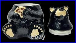 Vintage Jeff Fleming Barefoots Black Bear Yogi Bruin 12 Ceramic Cookie Jar Rare