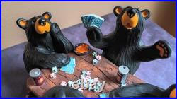 Vintage, Limited Edition BEARFOOTS Sculpture. Card Sharks NIB