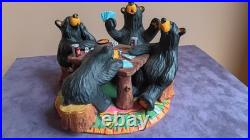 Vintage, Limited Edition BEARFOOTS Sculpture. Card Sharks NIB