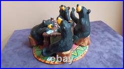 Vintage, Limited Edition BEARFOOTS Sculpture. Card Sharks NIB