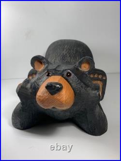 Vintage RARE Big Sky Bears Jeff Fleming Carved Wood Bear Baily 13 in