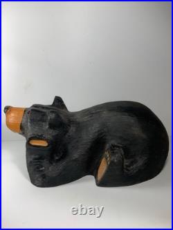 Vintage RARE Big Sky Bears Jeff Fleming Carved Wood Bear Baily 13 in
