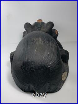 Vintage RARE Big Sky Bears Jeff Fleming Carved Wood Bear Baily 13 in