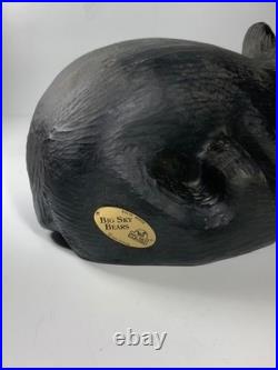 Vintage RARE Big Sky Bears Jeff Fleming Carved Wood Bear Baily 13 in