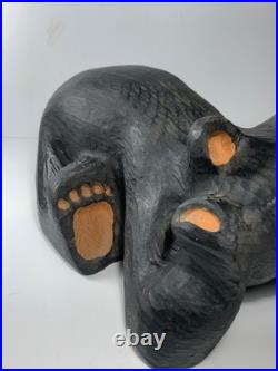 Vintage RARE Big Sky Bears Jeff Fleming Carved Wood Bear Baily 13 in