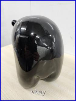 Vintage RARE Big Sky Bears Jeff Fleming Coin Bank Bear 12 in. Black Ceramic