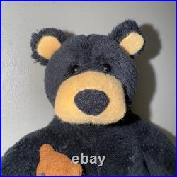 Vintage Teddy Bear Stuffed Animal Big Sky Carvers Bearfoots Black Brown Plush