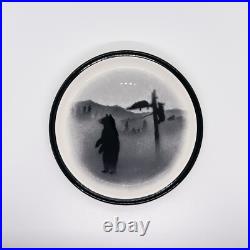 Vtg 4 Big Sky BRUINS Salad Plates Thomas Norby Lodge Stoneware 7.75 Bears Cabin