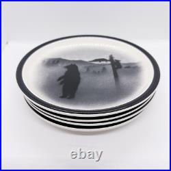 Vtg 4 Big Sky BRUINS Salad Plates Thomas Norby Lodge Stoneware 7.75 Bears Cabin Vtg 4 Big Sky BRUINS Salad Plates Thomas Norby Lodge Stoneware 7.75 Bears Cabin