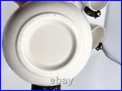 Vtg. BEARFOOTS Ceramic Cereal Bowl withHanging Bear Big Sky 2000 Set of 4 Read