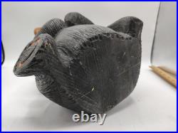 Vtg BSC Big Sky Carvers Jeff Fleming Solid Wood 14 Bear Sculpture Statue Handy