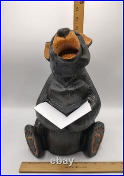 Vtg BSC Big Sky Carvers Jeff Fleming Solid Wood 14 Bear Sculpture Statue Handy