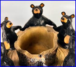 Vtg Circle Of Bears Votive Candle Holder Bear Foots Jeff Fleming Big Sky Carvers
