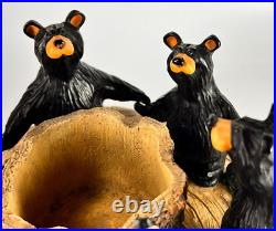 Vtg Circle Of Bears Votive Candle Holder Bear Foots Jeff Fleming Big Sky Carvers