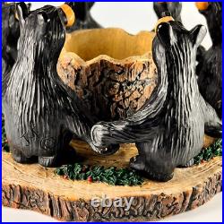 Vtg Circle Of Bears Votive Candle Holder Bear Foots Jeff Fleming Big Sky Carvers