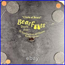 Vtg Circle Of Bears Votive Candle Holder Bear Foots Jeff Fleming Big Sky Carvers