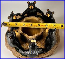 Vtg Circle Of Bears Votive Candle Holder Bear Foots Jeff Fleming Big Sky Carvers